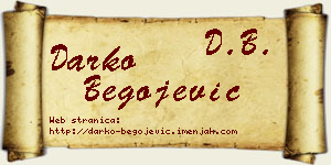 Darko Begojević vizit kartica